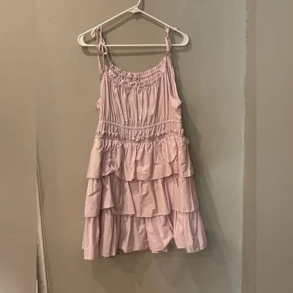 Steve Madden Mireya Mini Purple Tiered‎ Cotton Dress Size Estimated Size Small - Picture 6 of 7